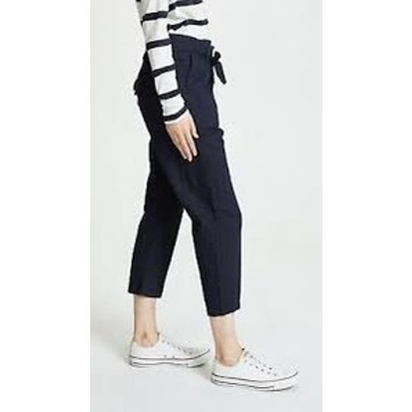 The Great Navy Convertible cotton Linen Belted Pants sz 3/Large - Picture 4 of 7